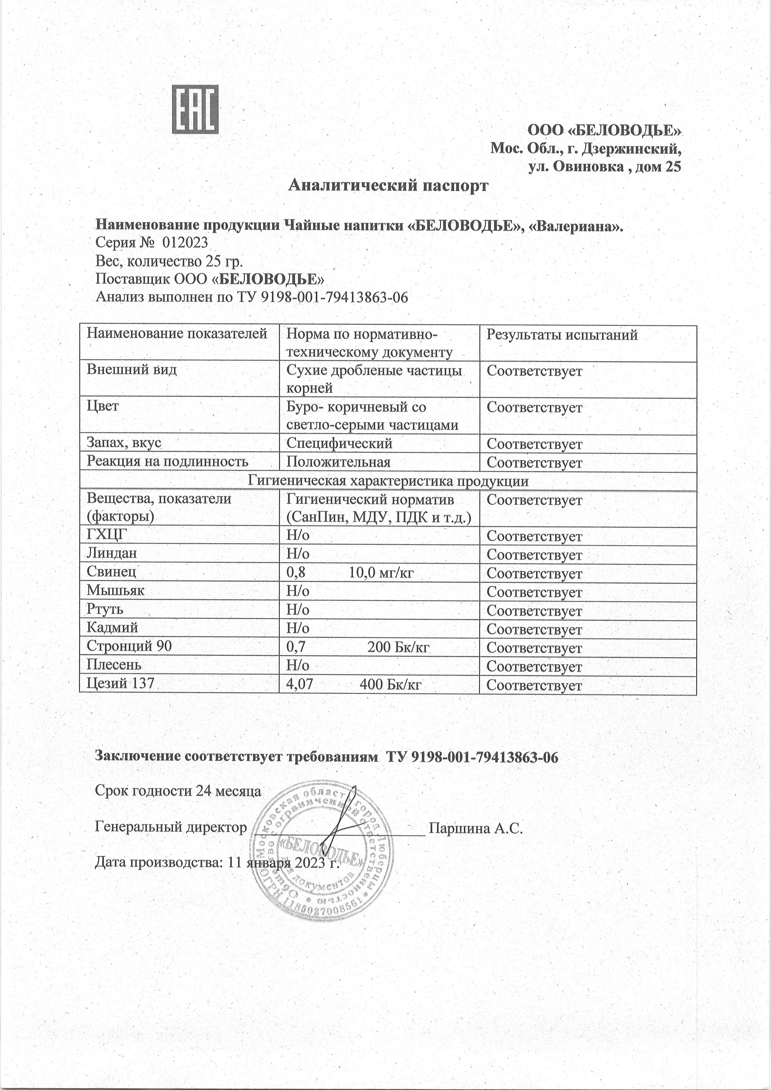 Паспорт №012023